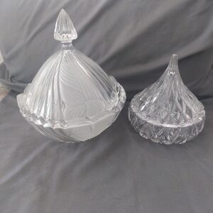 Pair of Crystal Candy Dishes